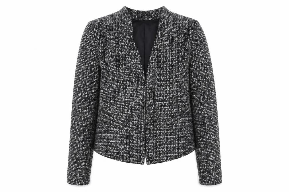 Butler & Gold Women's Black Check Jacket, Size 14