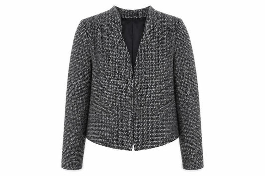 Butler & Gold Women's Black Check Jacket, Size 14