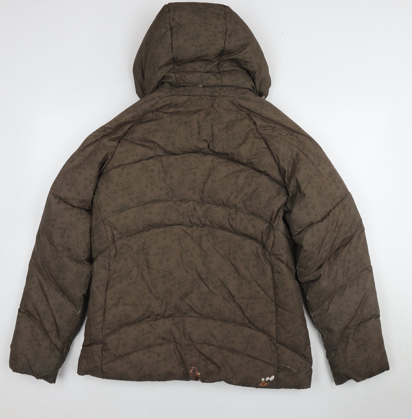 Azpam Women's Brown Puffer Jacket Size S, Hooded