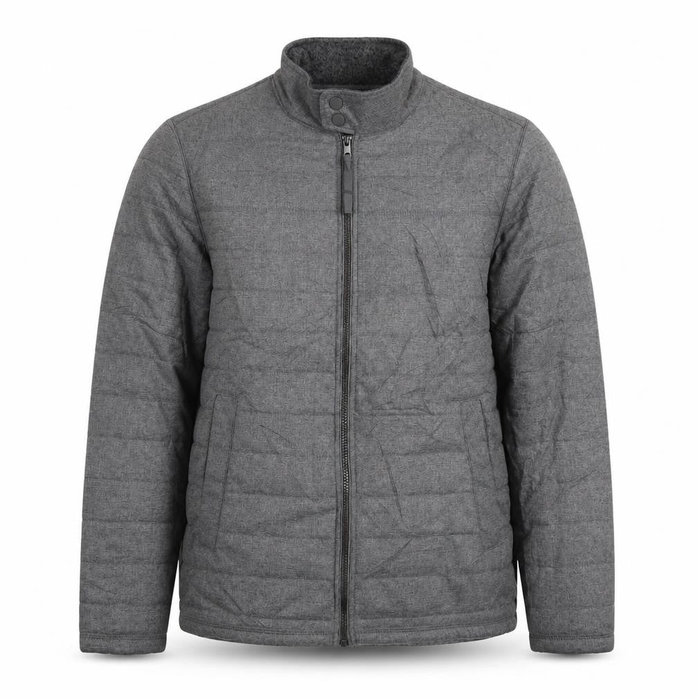 Debenhams Men's Grey Puffer Jacket Stand-Up Collar M