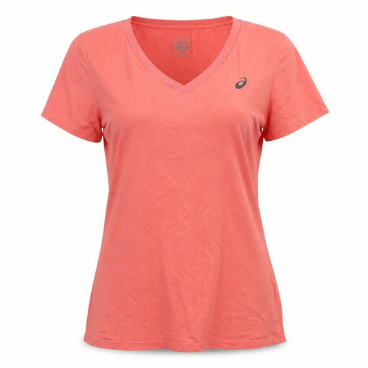 Asics Women's Orange Running V-Neck T-Shirt L