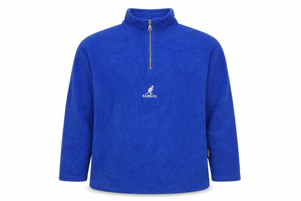 Kangol Men's Blue Medium 1/2 Zip Fleece Sweatshirt