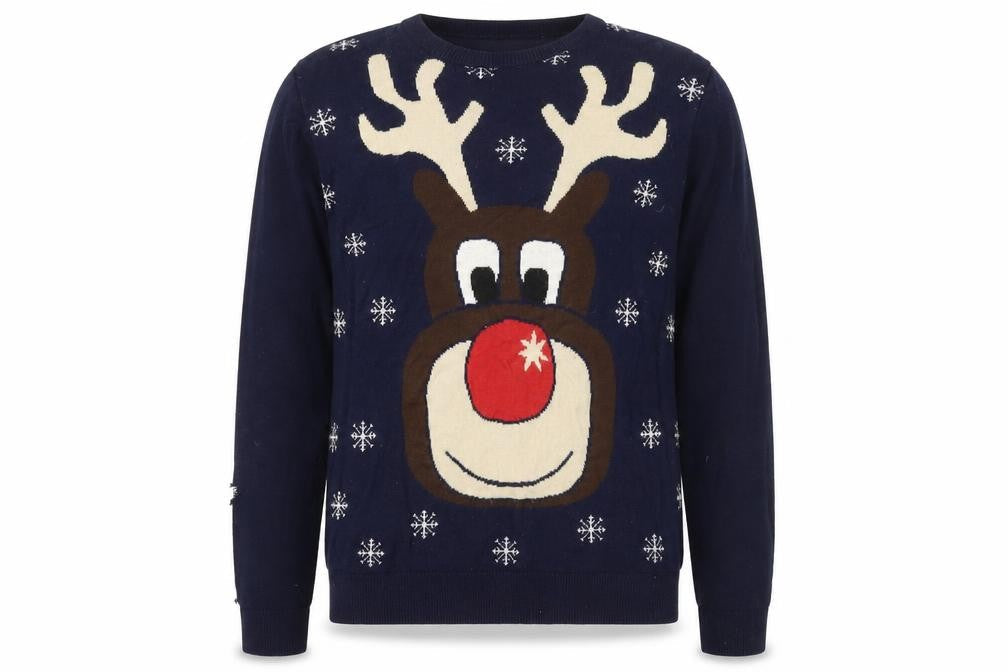 SoulCal & Co Men's Blue Christmas Jumper, XL Pullover