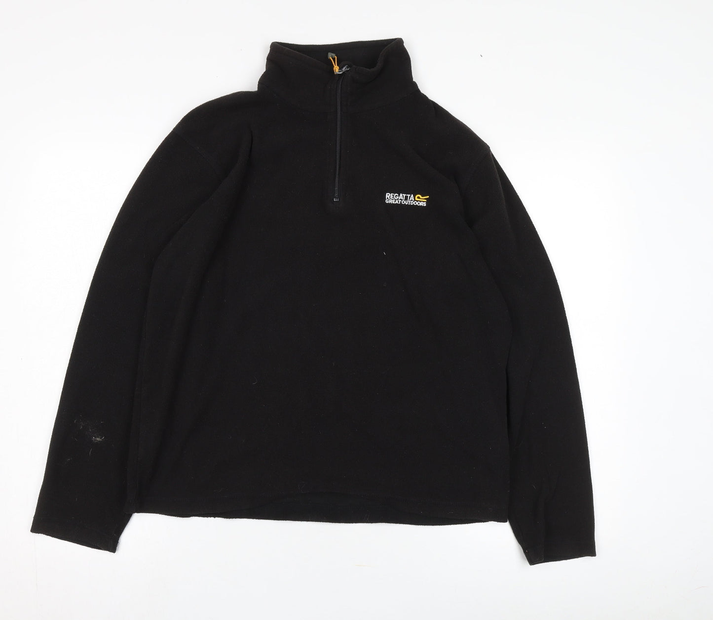 Regatta Black Henley Fleece Sweatshirt - M Unisex