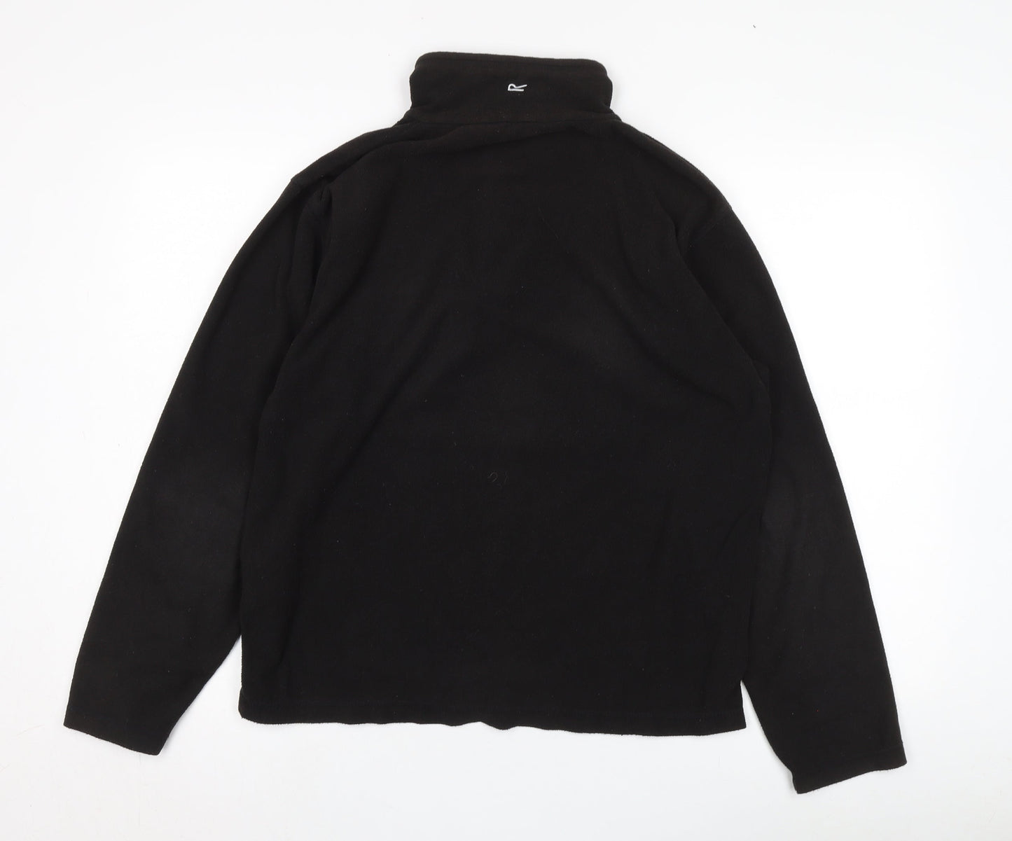 Regatta Black Henley Fleece Sweatshirt - M Unisex