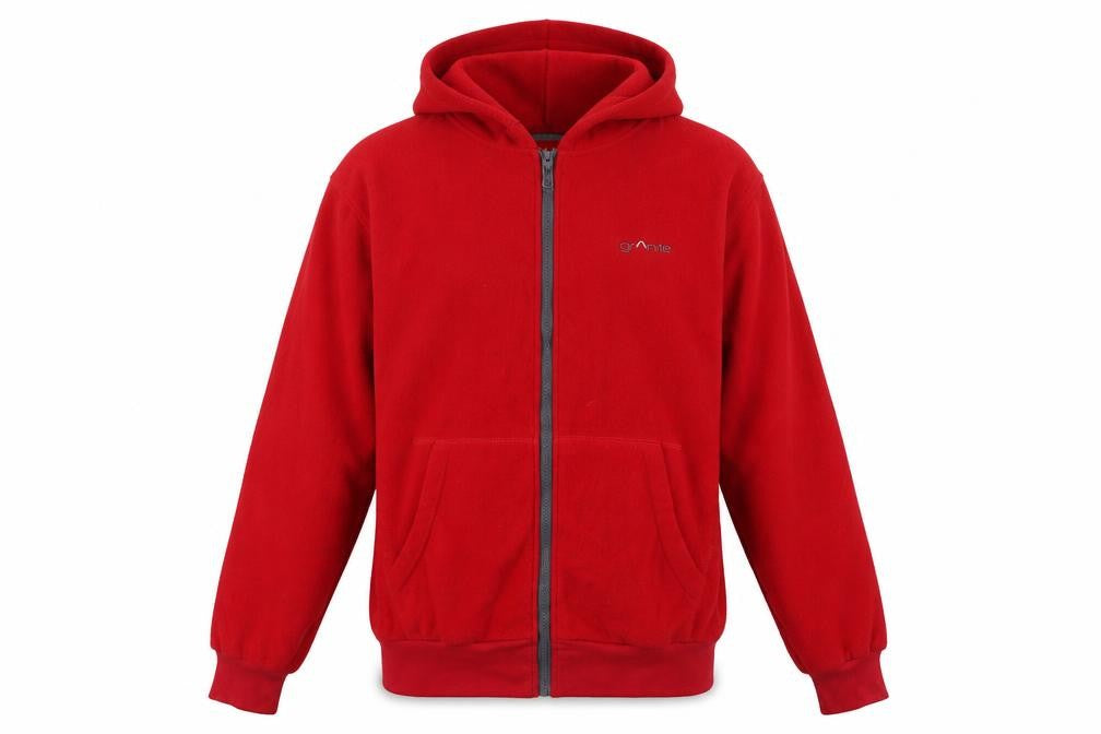 Granite Men's Red Full Zip Hoodie L