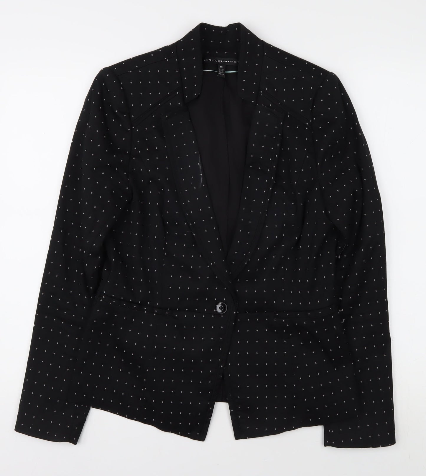 White House Black Market Women's Black Suit Jacket, Size 14