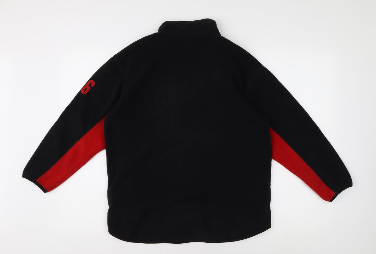 Back view of Rebel Active boys’ black full zip fleece sweatshirt 12 years