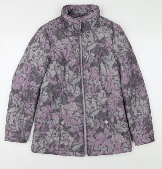 Bonmarché Women's Multicoloured Floral Puffer Jacket Size 10