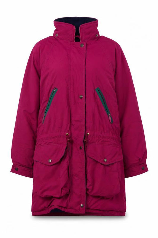 St Michael Women's Pink Parka Jacket, Size 14, Hooded