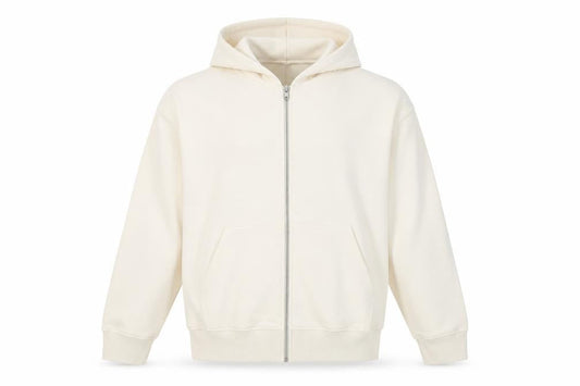 ASOS Men's Ivory Full Zip Hoodie 2XL