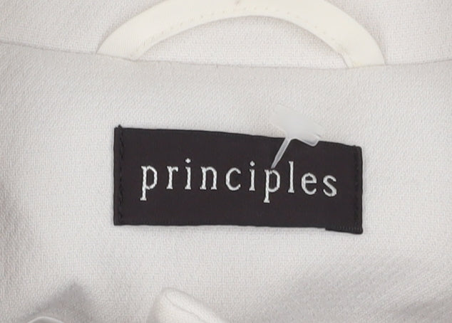Additional view of Principles Women’s White and Black Suit Jacket, size UK 12