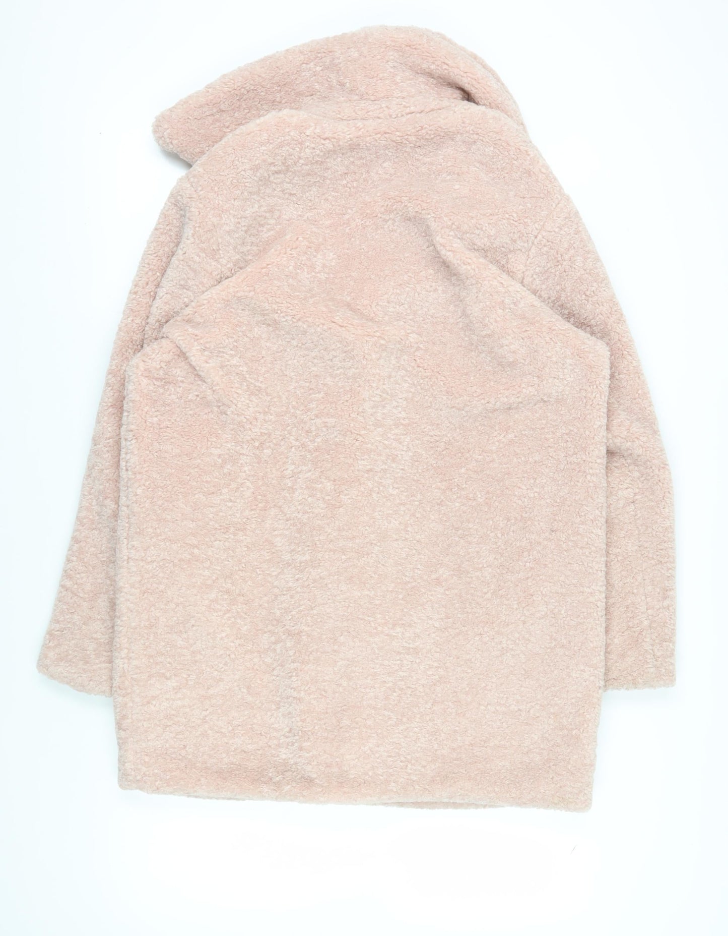 New Look Women's Pink Polyester Overcoat Size 12 Lined