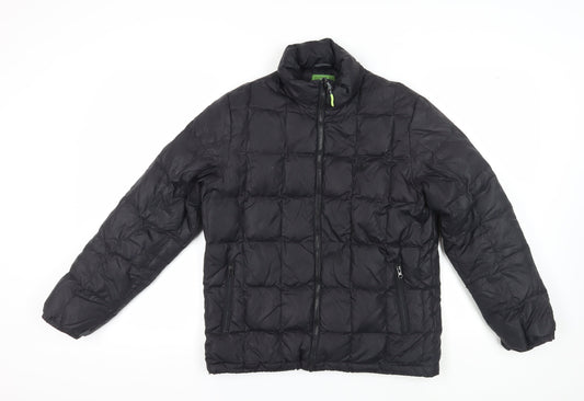 Leaveland Men’s Black Puffer Jacket Size S