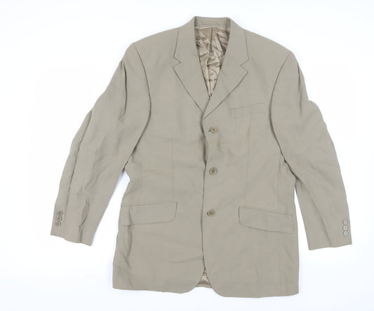 Linea Beige Men's Blazer, Size 38S, Single-Breasted