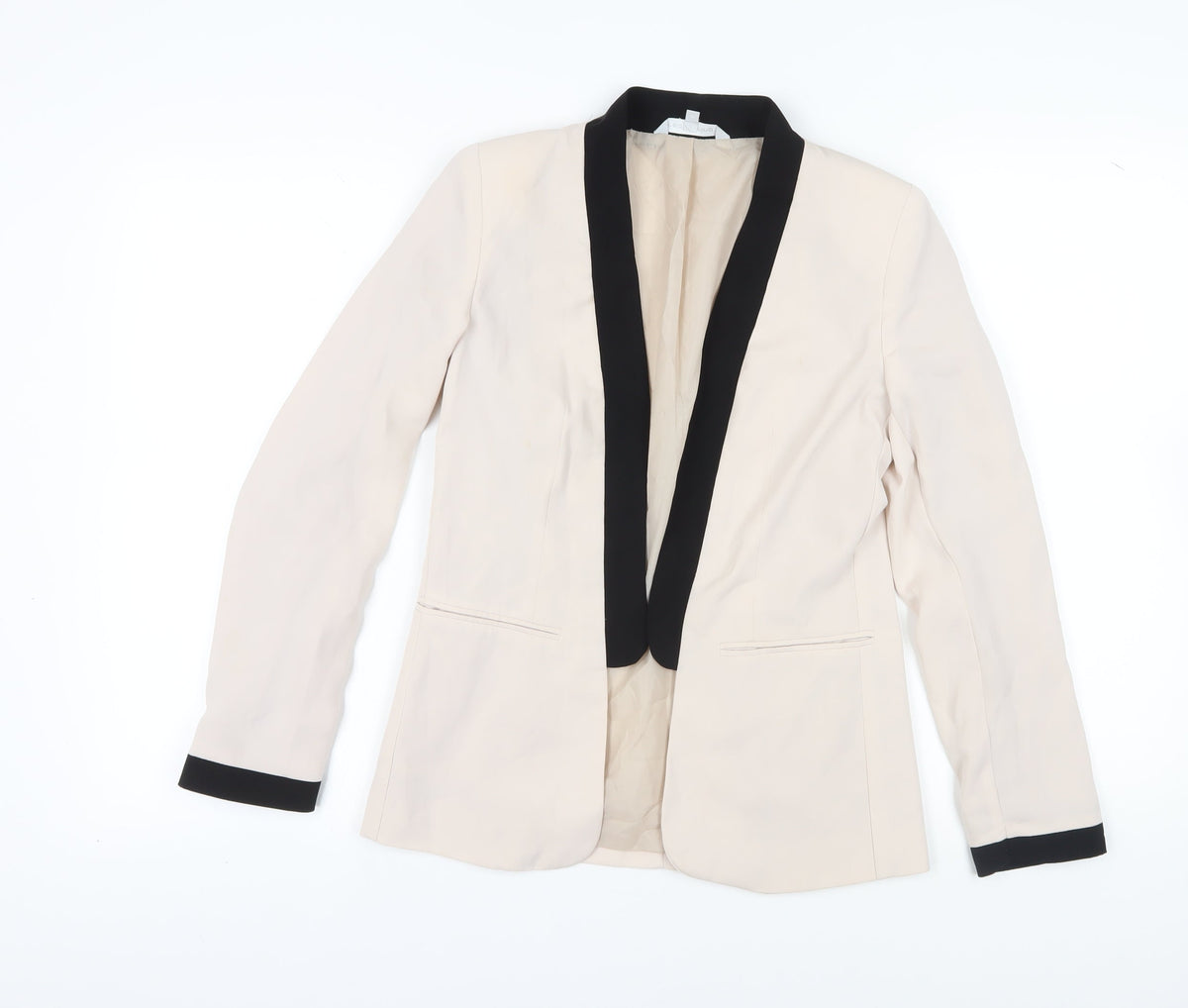 Additional front view of Red Herring Women's Beige Tuxedo Blazer, size 8