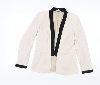 Additional front view of Red Herring Women's Beige Tuxedo Blazer, size 8