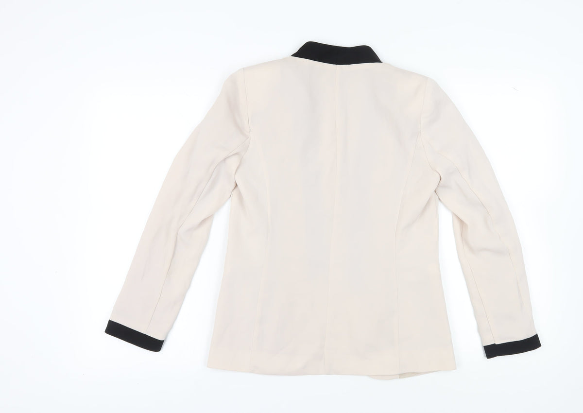 Back view of Red Herring Women's Beige Tuxedo Blazer, size 8