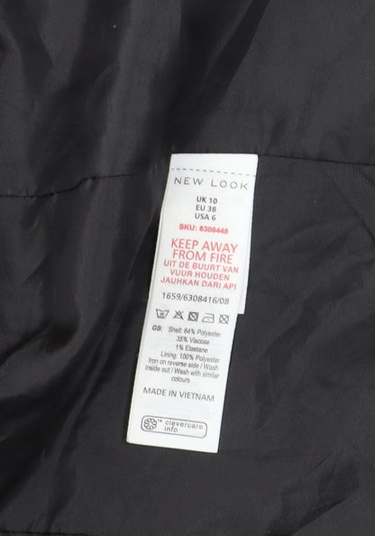 New Look Women's Grey Check Blazer, Size 10, Single-Breasted
