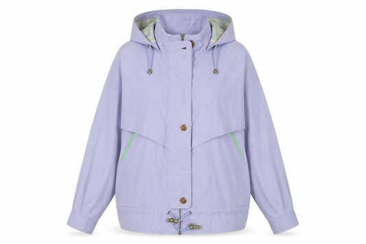 Front view of C&A Women's Purple Anorak Jacket, size 14, Relaxed Fit