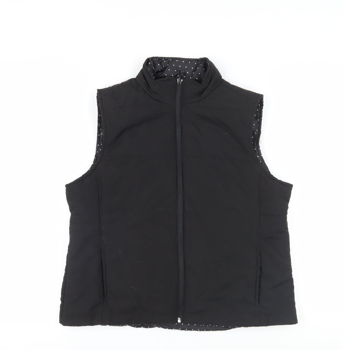 Mia Moda Women's Black Sleeveless Waistcoat M