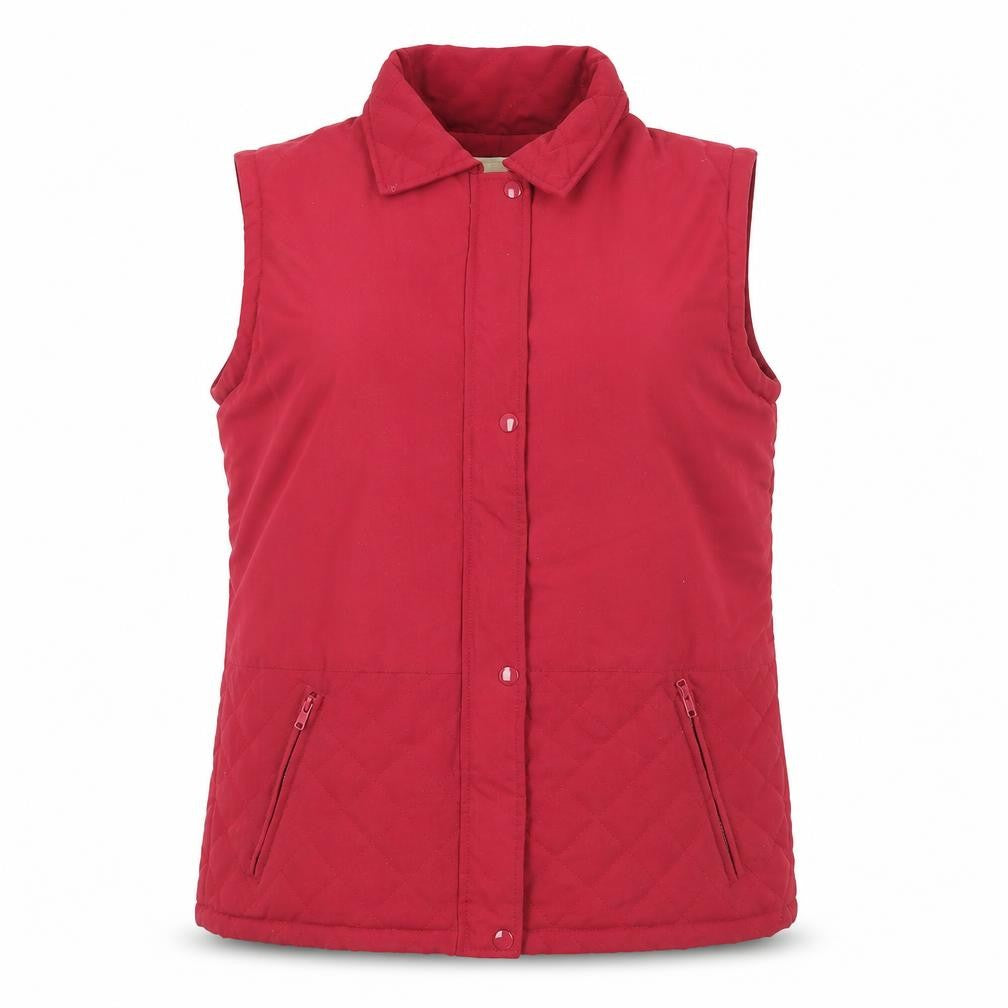 Cottonique Women's Red Quilted Waistcoat S