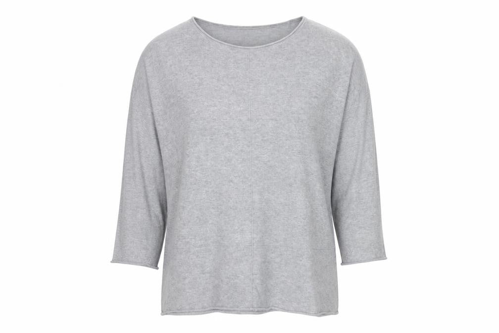 East Women's Grey Cotton Jersey Long Sleeve Top M