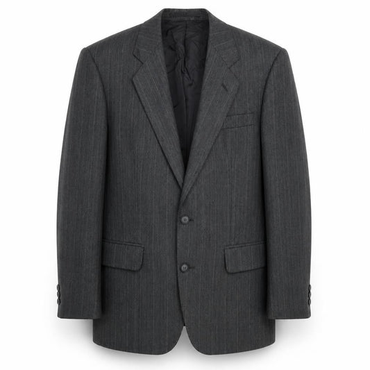 Burton Men's Grey Pinstripe Blazer Size 40R
