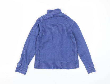 Back view of Sun-city boys’ blue cars full zip jumper 8 years - casual wear