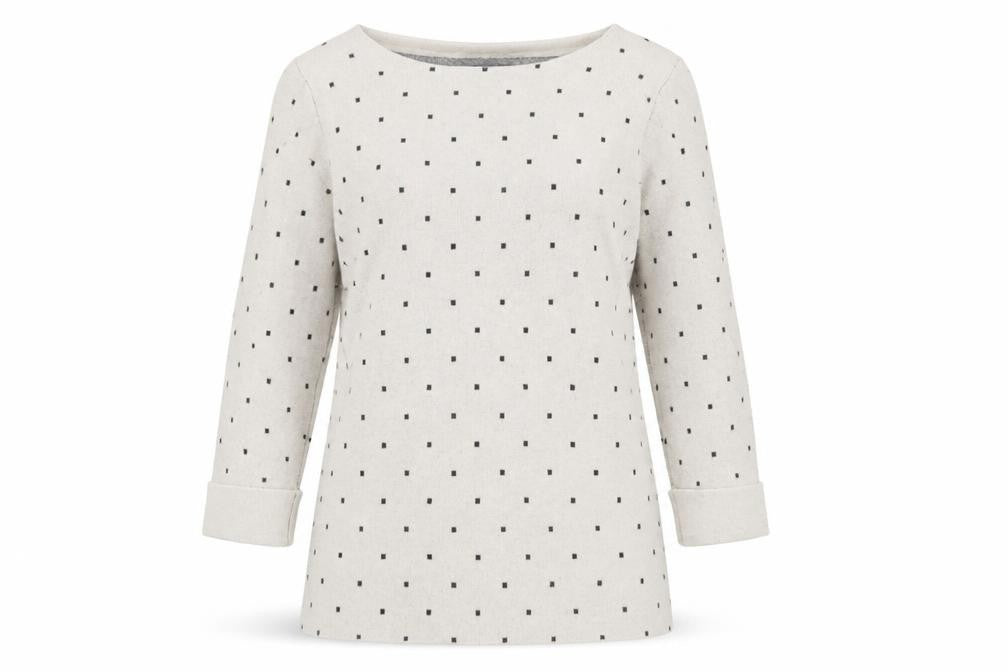 Cynthia Rowley Women's Beige Polka Dot Pullover Jumper L