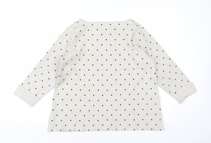 Cynthia Rowley Women's Beige Polka Dot Pullover Jumper L