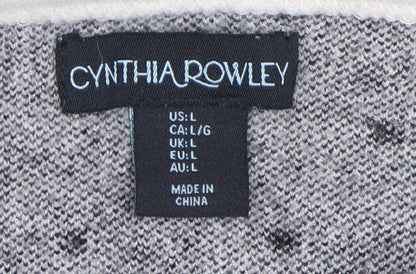 Cynthia Rowley Women's Beige Polka Dot Pullover Jumper L