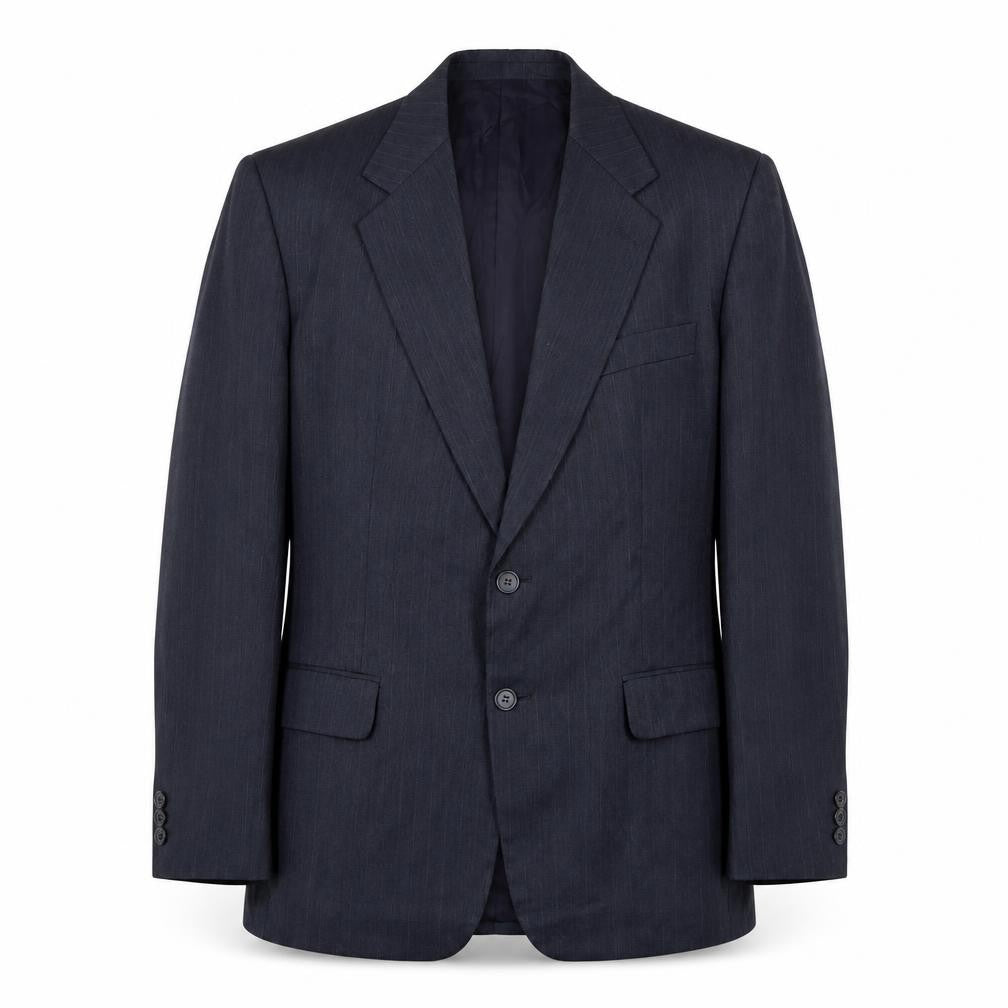 Marks & Spencer Men's Blue Blazer 40R, Striped, Business
