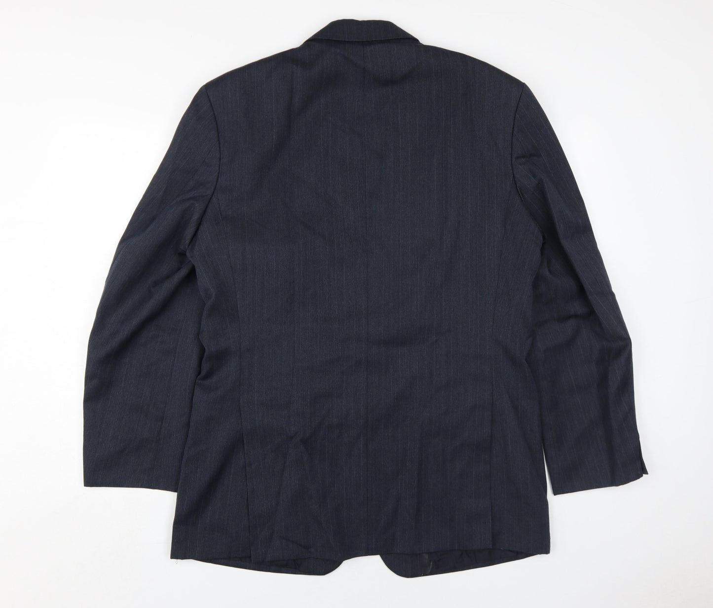 Marks and Spencer Men's Blue Blazer 40R, Striped, Business