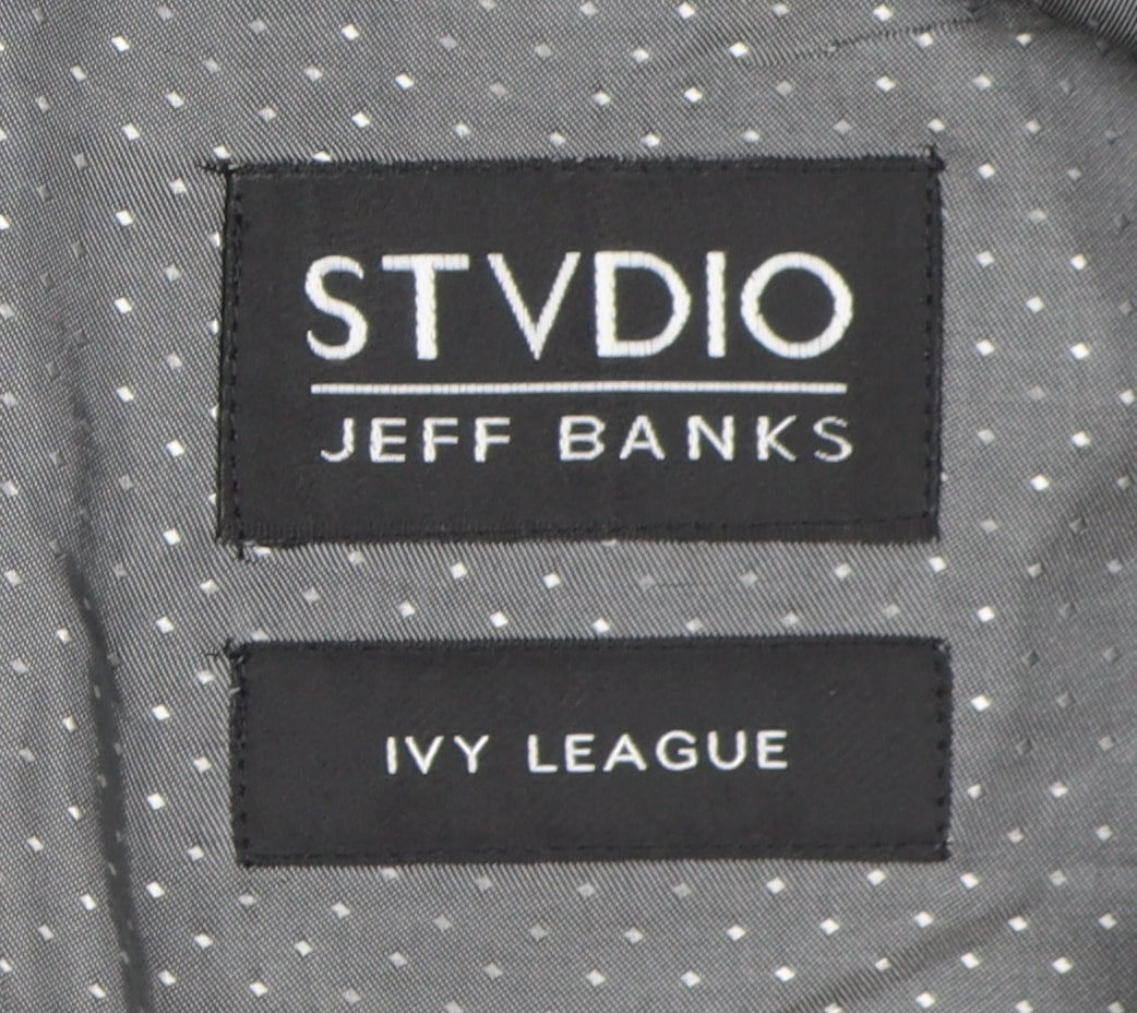 Stvdio by Jeff Banks Grey Check Blazer, Men’s, Size 42S Formal
