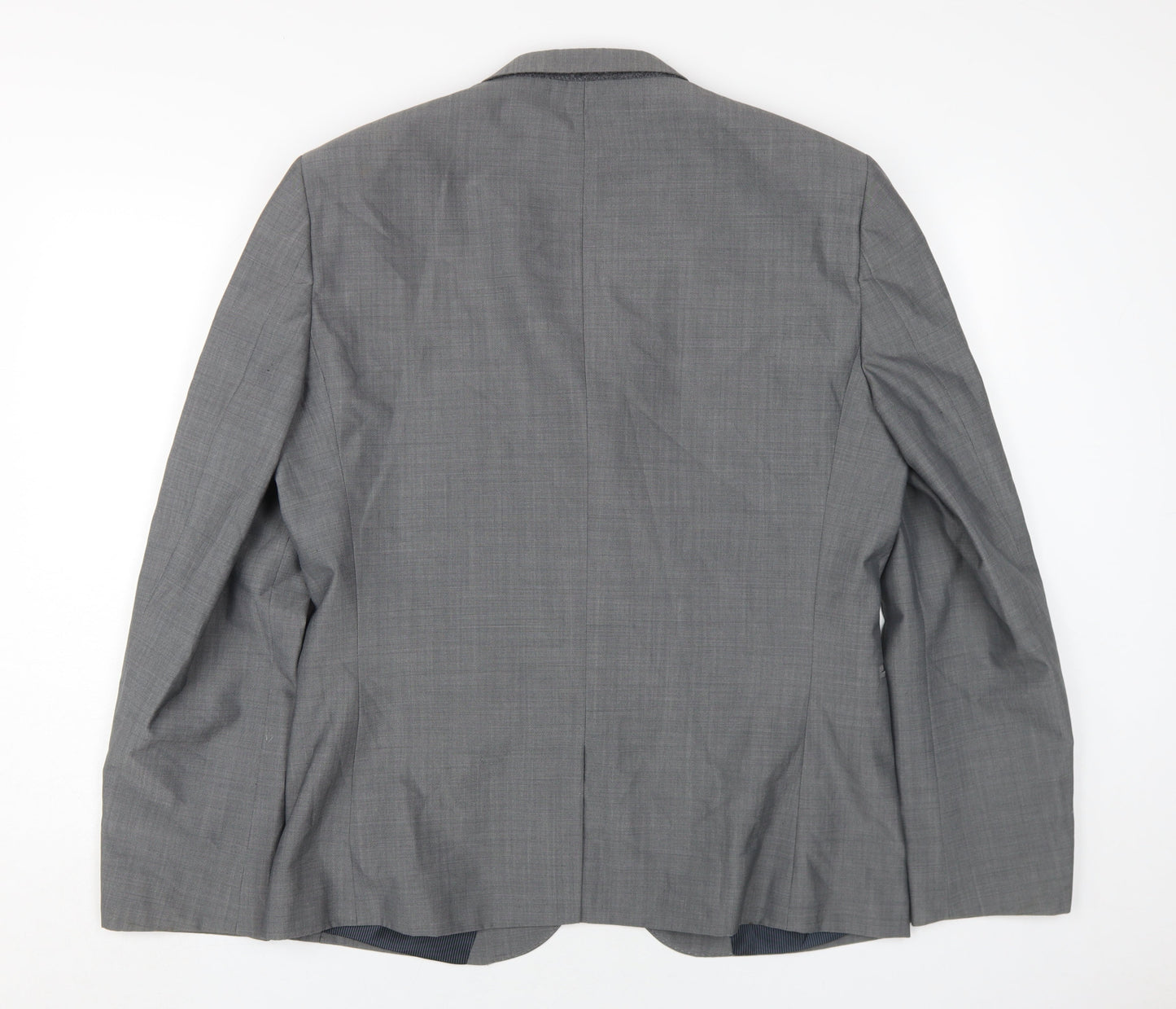 Next Men's Grey Blazer, 42R, Notch Lapel, 3-Button