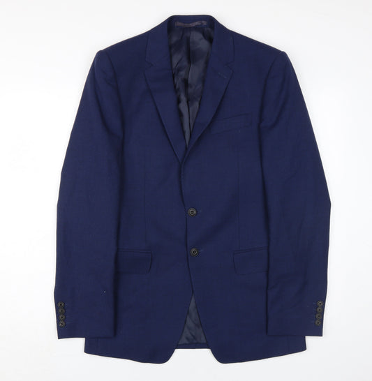 Marks and Spencer Men's Blue Wool Blazer 36L