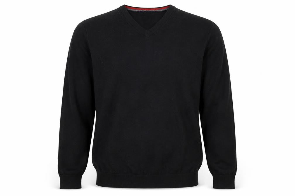 Daniel Hechter Men Black XL V-Neck Pullover Jumper