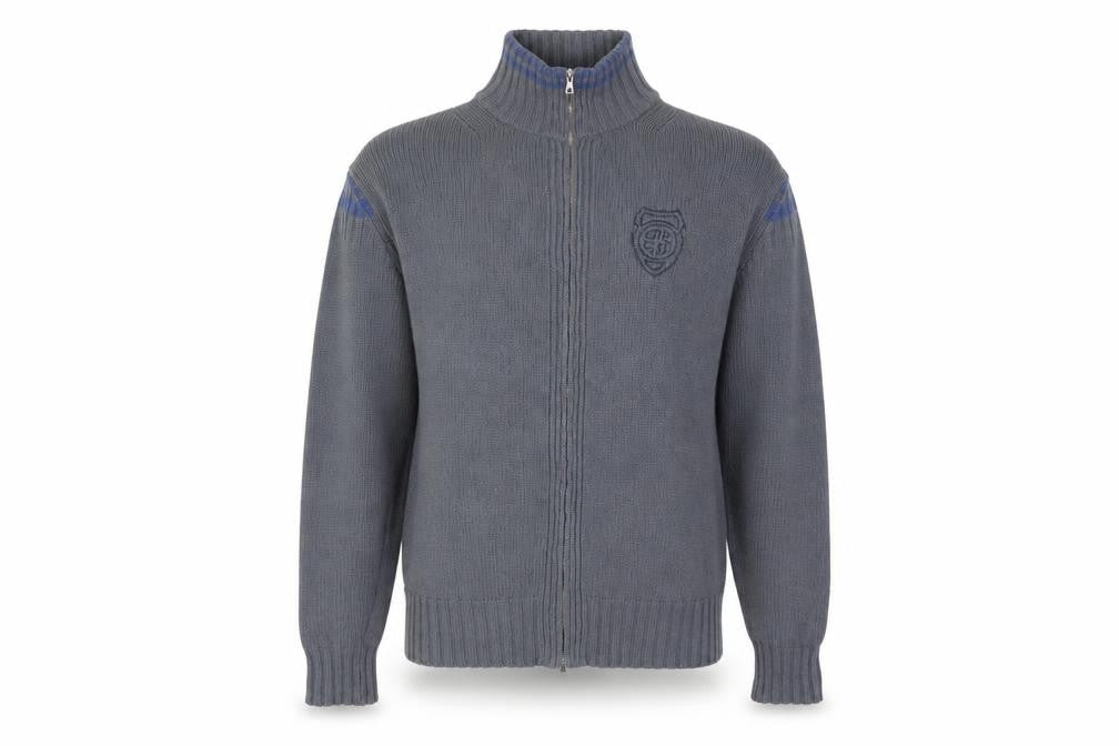 Diesel Men's Grey Full Zip High Neck Jumper XL