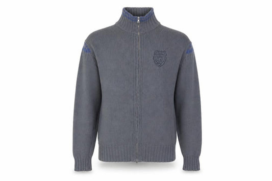 Diesel Men's Grey Full Zip High Neck Jumper XL
