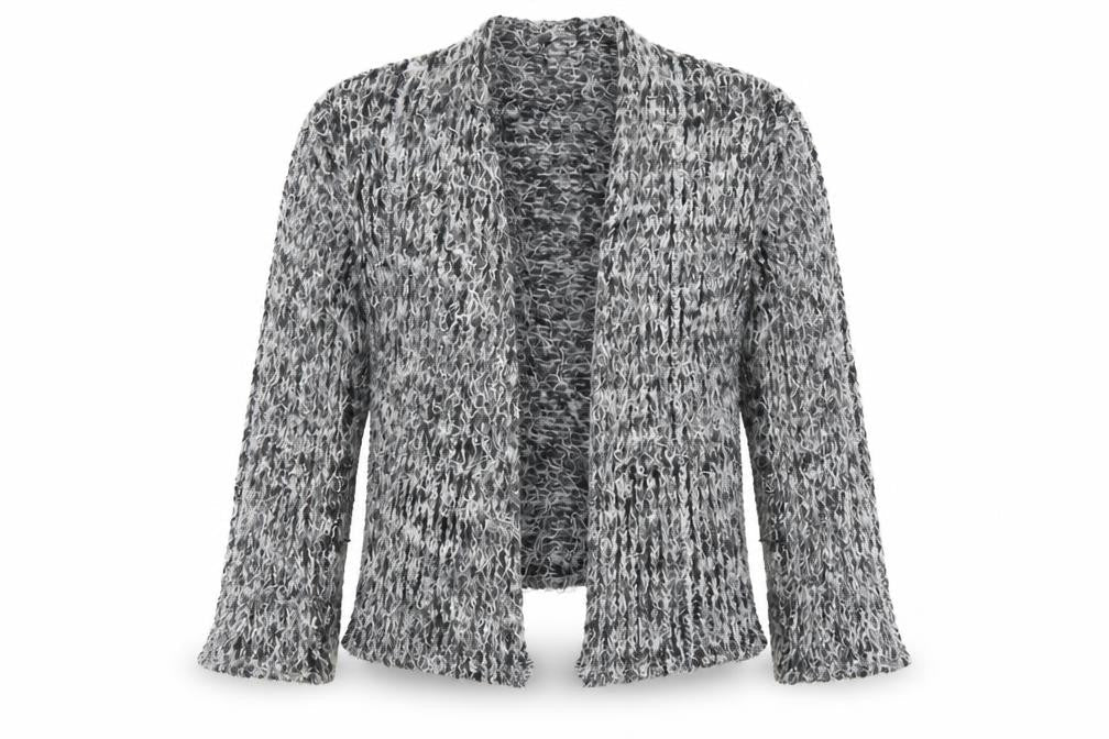 Offshoot Women's Grey Chunky-Knit Cardigan S