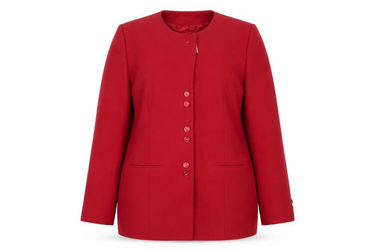Daxon Women's Red Buttoned Jacket UK 16
