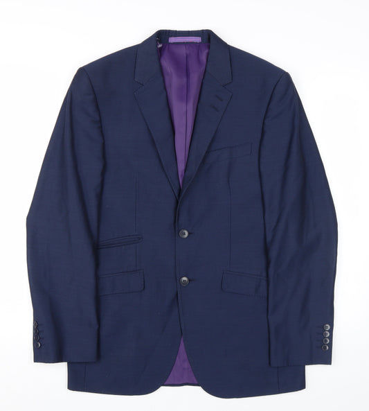 Marks and Spencer Men's Blue 38R Blazer - Classic Style