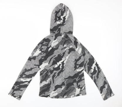 Back view of Puma boys’ grey camouflage full zip xl hoodie
