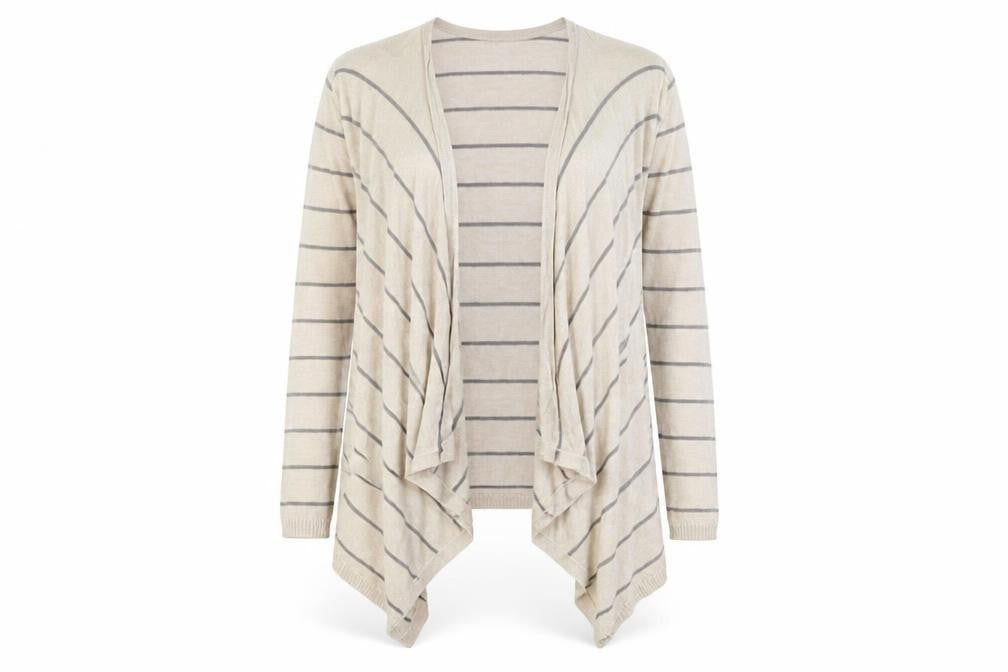 FatFace Women's Beige Striped Cardigan Size 8