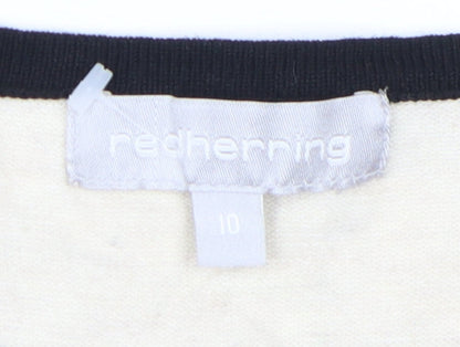 Close-up detail of Red Herring Beige Women's 3/4 Sleeve jumper