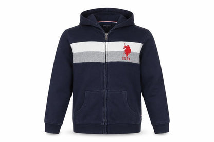 U.S. Polo Assn. Boys Blue Full Zip Hoodie, Size M