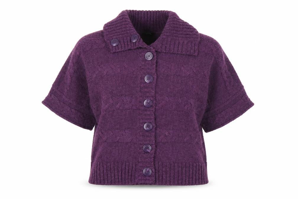 Bonmarché Women's Purple Collared Cardigan M