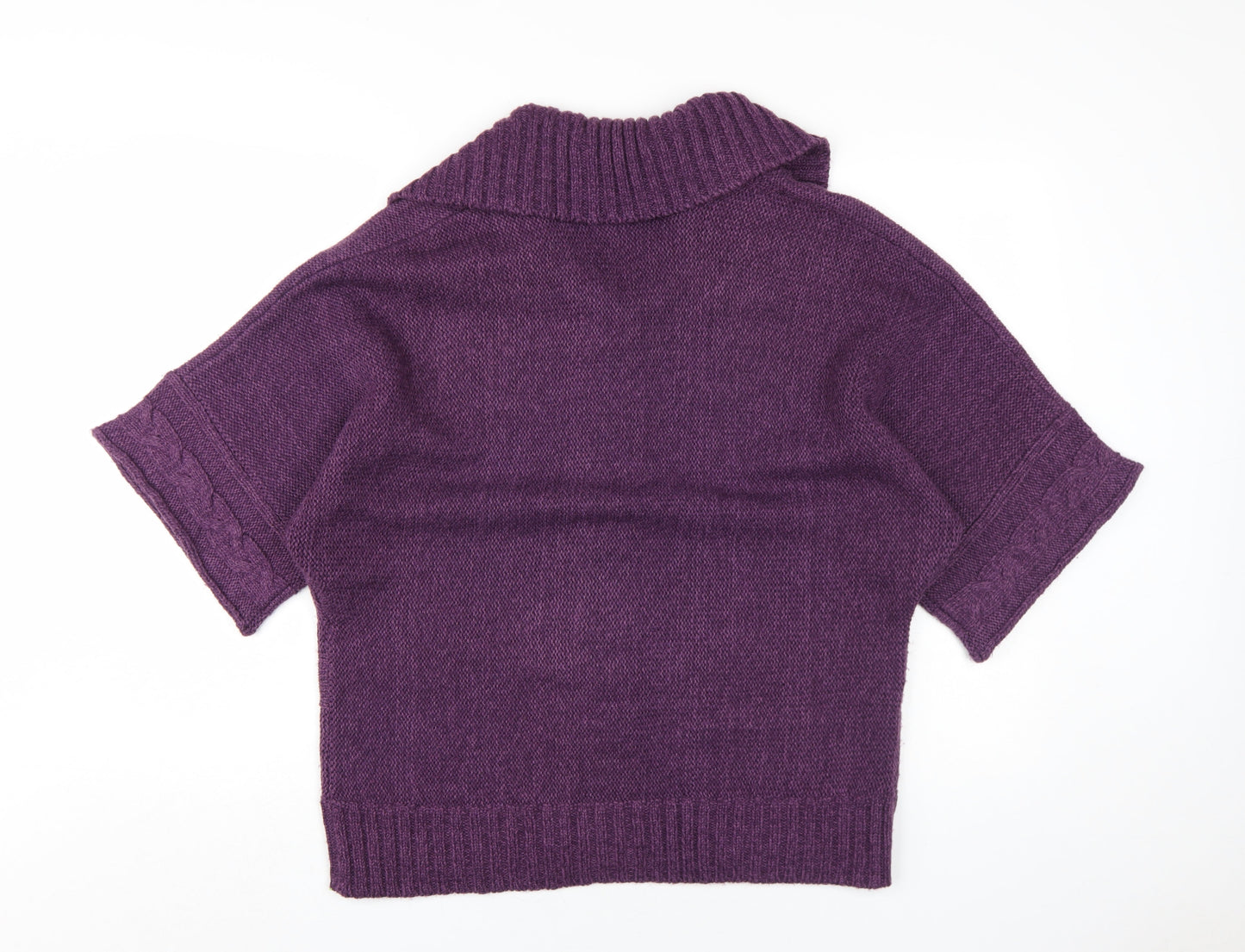 Bm Women's Purple Collared Cardigan M