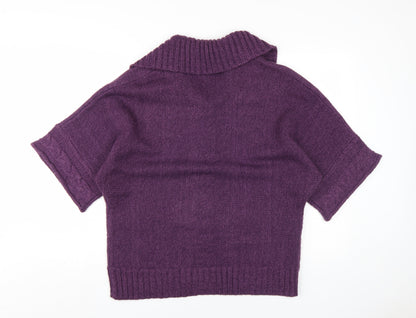 Bonmarché Women's Purple Collared Cardigan M
